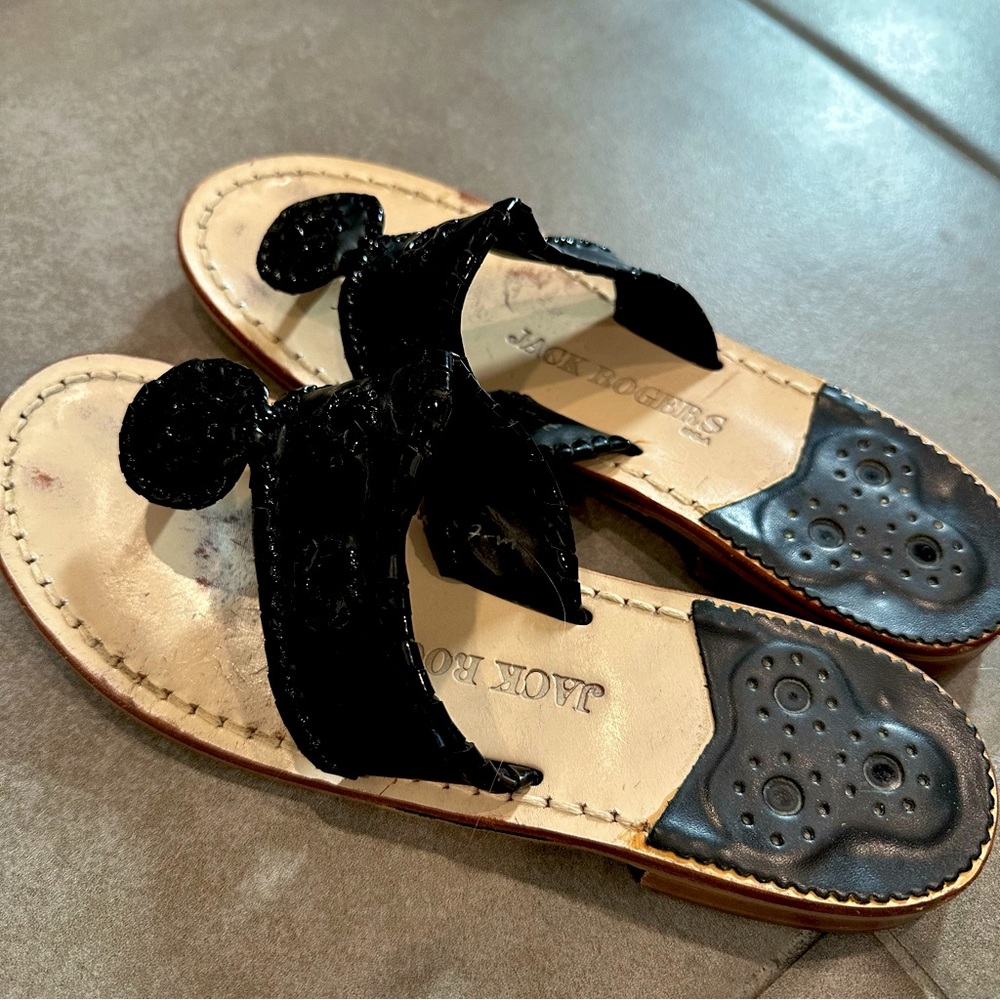 Black Jack Rogers sandals. Size 6.5